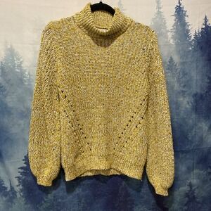 Oneil Womens Medium Knit Striped Pullover Sweater Cream‎ Gray Long Sleeve Cotton